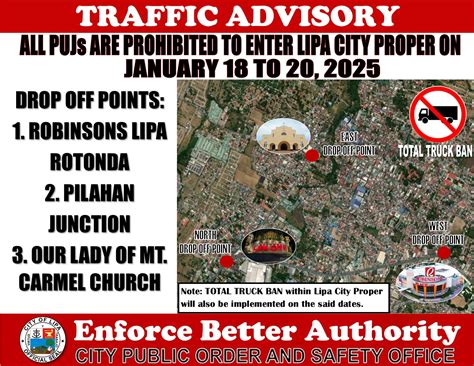 truck ban lipa city 2024|City Public Order and Safety Office .